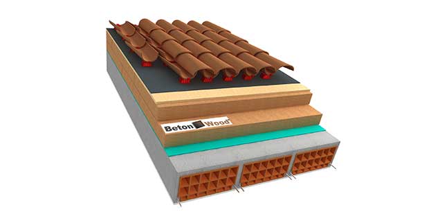 Roof with wood fiber and Isorel - C