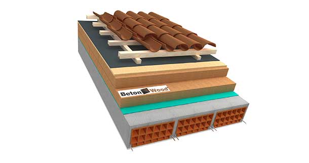 Roof with wood fiber and Isorel - D
