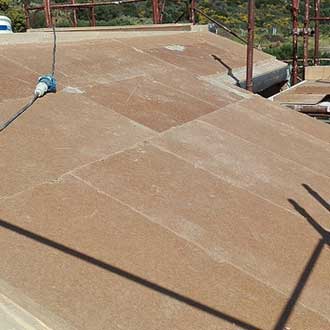 Wood fiber roof